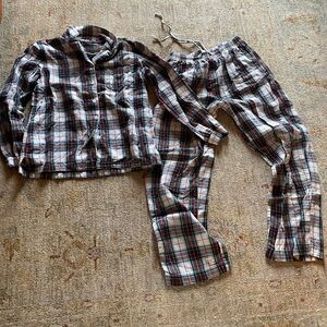 L.L. Bean Kids Plaid Pajama Set - Red, Green, White